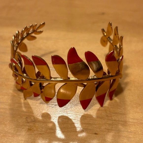 Tory Burch Gold Fern Cuff with Pouch - Picture 3 of 8